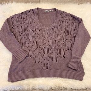 UO Kimchi Blue Purple Open Knit Pullover Sweater